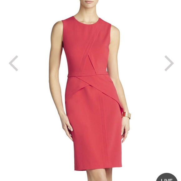 BCBGMaxAzria Dresses & Skirts - BCBG Layered Sheath Dress, Red, 6, NWT